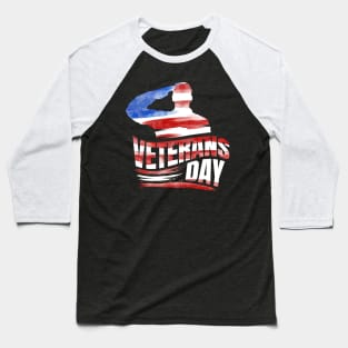 Salute For Our Troops US Flag 4th Of July Veterans Day Baseball T-Shirt